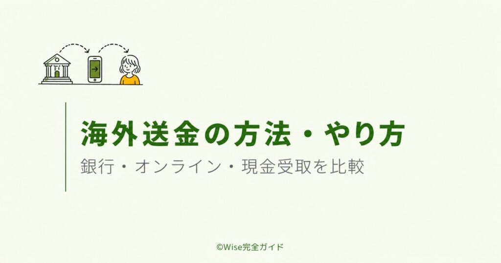 海外送金の3つの方法を比較するアイキャッチ画像
